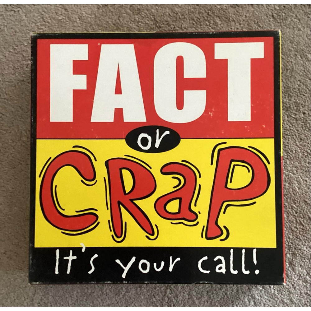University Games Fact or Crap Trivia Game - One Size - Red/Yellow